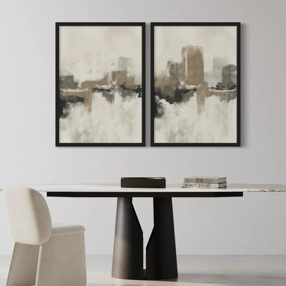 Abstract Cityscape Wall Art (Set of 2)